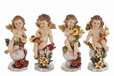 ANGELO ANGIOLETTO RESINA COLORATO 4 ASS.10x10xh.21CM NATALE MERRY CHRISTMAS