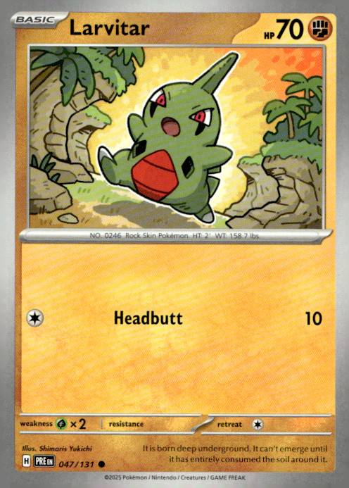 Larvitar Common SV: Prismatic Evolutions 047/131 NM