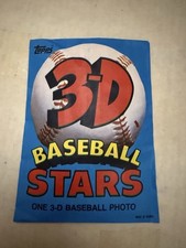 Unopened 1985 Topps 3-D Oversized Baseball Stars Photo Card