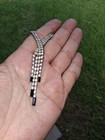 Beautiful & Stunning Vintage Multi Strand Rhinestone Necklace w/Tassel Must See — photo 3