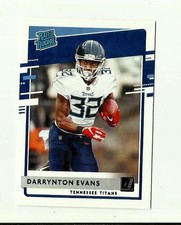 2020 DONRUSS #333 Darrynton Evans: Tennessee Titans: Football Card: NFL: Rookie. rookie card picture