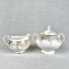 Coalport Bone China Sargasso Pattern Creamer and Sugar Made in England