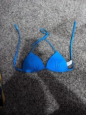 Women’s medium OP Ocean Pacific Swim Bikini top blue string tie 
