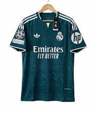 adidas Real Madrid Kylian Mbappe #10 Men&rsquo;s Soccer Jersey Shirt L Green