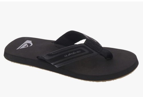 Men’s Quicksilver Sz 8 Flip Flops Black Quiksilver Core Monkey Wrench Sandals