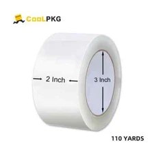 Up to 36 Rolls Coolpkg 2" x 110 Yards Clear Sealing Packing Box Shipping Tape