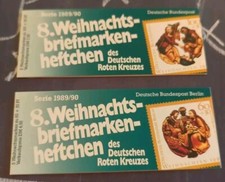 2 Heftchen Weihnachtsbriefmarken 1989/90