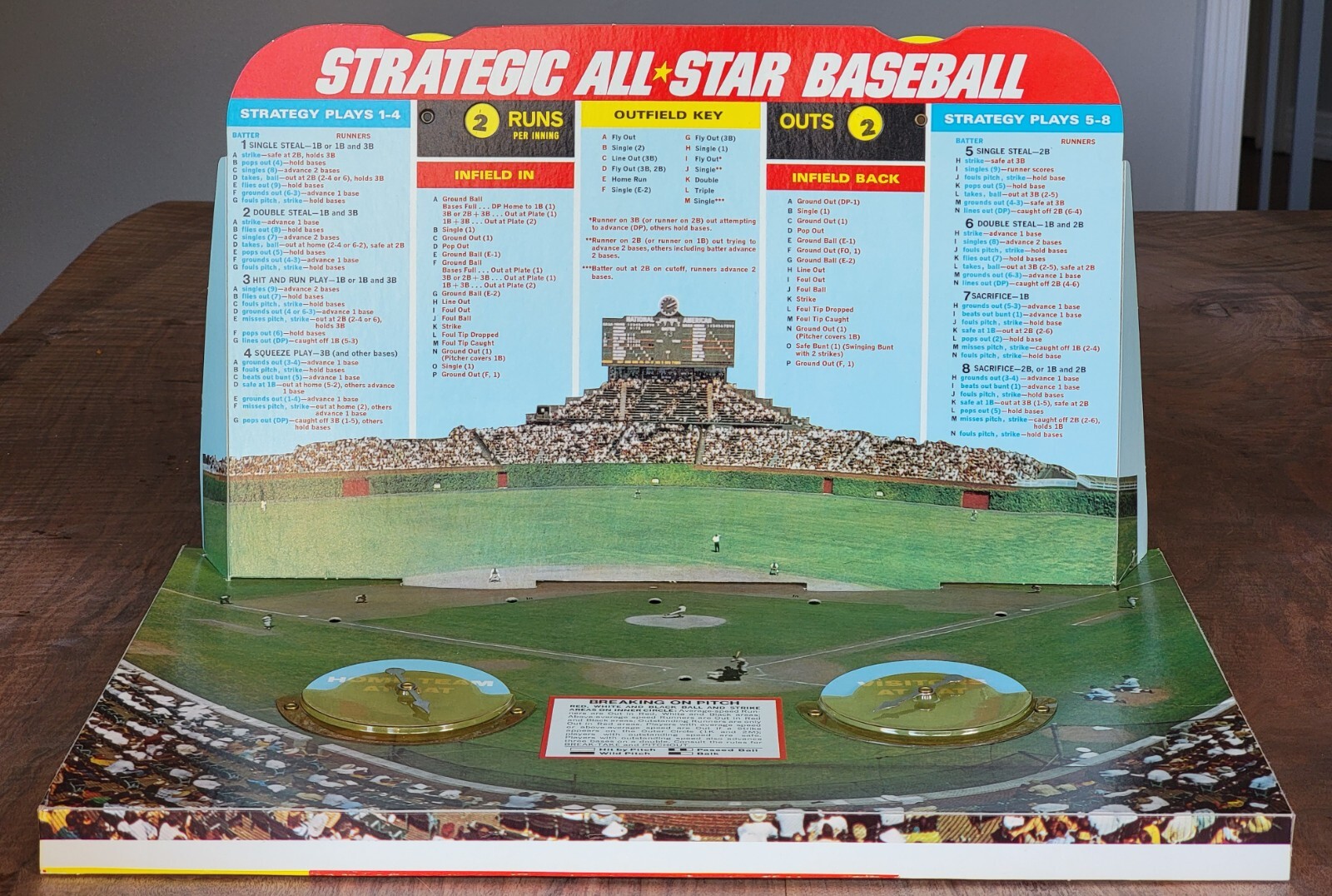 COMPLETE 1971 Cadaco Strategic All Star Baseball Board Game Hall of