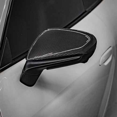 Tapas de espejo de ala lateral carbono seco para Porsche Taycan 9J1 992 Turbo S 2019UP - Imagen 6 de 12