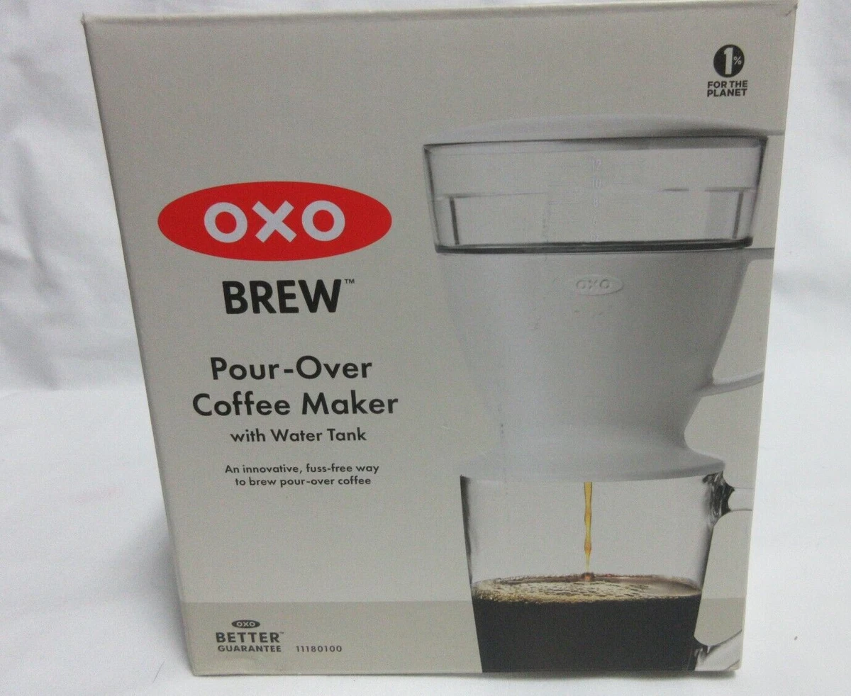 OXO Brew Pour Over Coffee Maker with Water Tank White W 10