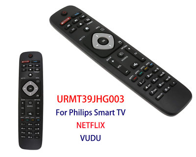 Replacement Remote Control URMT39JHG003 For Philips Smart TVs – Works With Netflix, Vudu & More