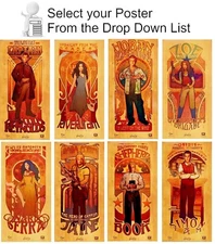 QMX Serenity/Firefly Cast Femmes/Homes 12"x22" Poster Set- Your Choice of 10