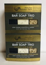 2-Pack Home & Body Co. ~ Coconut, Eucalyptus & Lavender Bar Soap Trio 10 oz Each