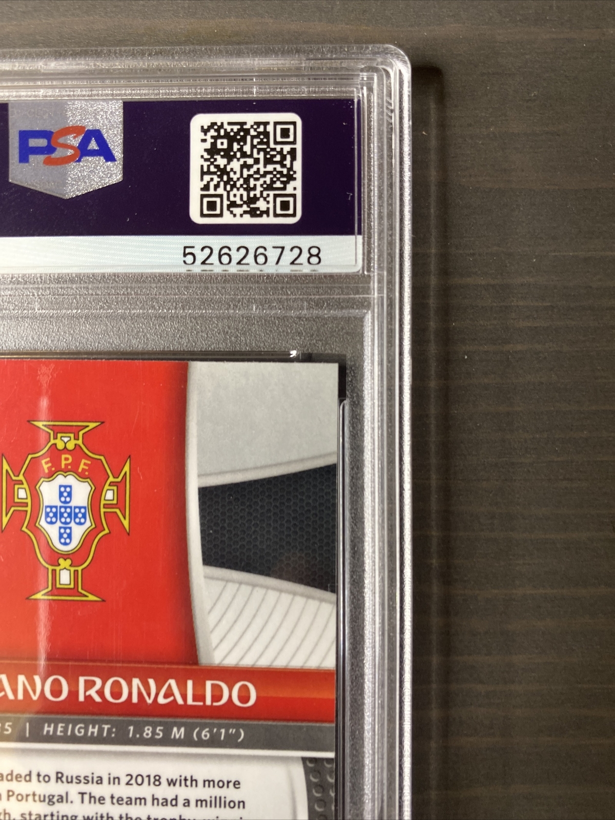 2018 Panini Prizm World Cup Cristiano Ronaldo Silver Prizm PSA 9 #154 Low Pop! view 8
