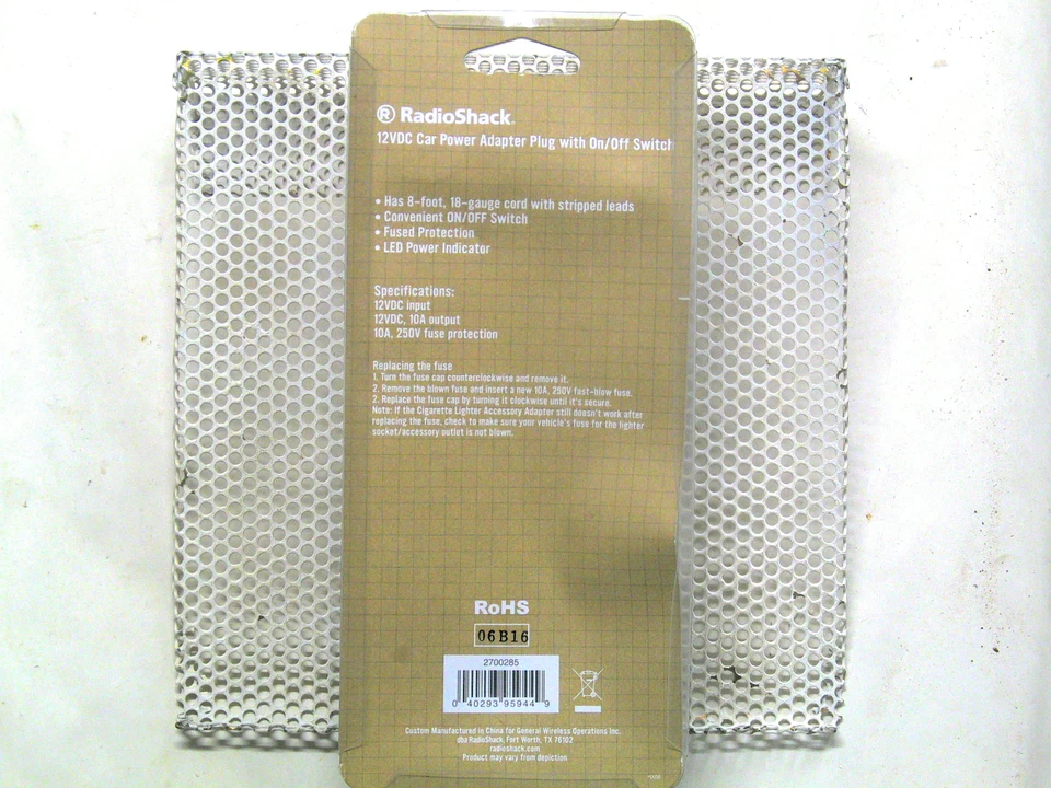 Car Power Adapter 12 Volt 10 Amp, Bare Wire Connections - Image 2 of 2