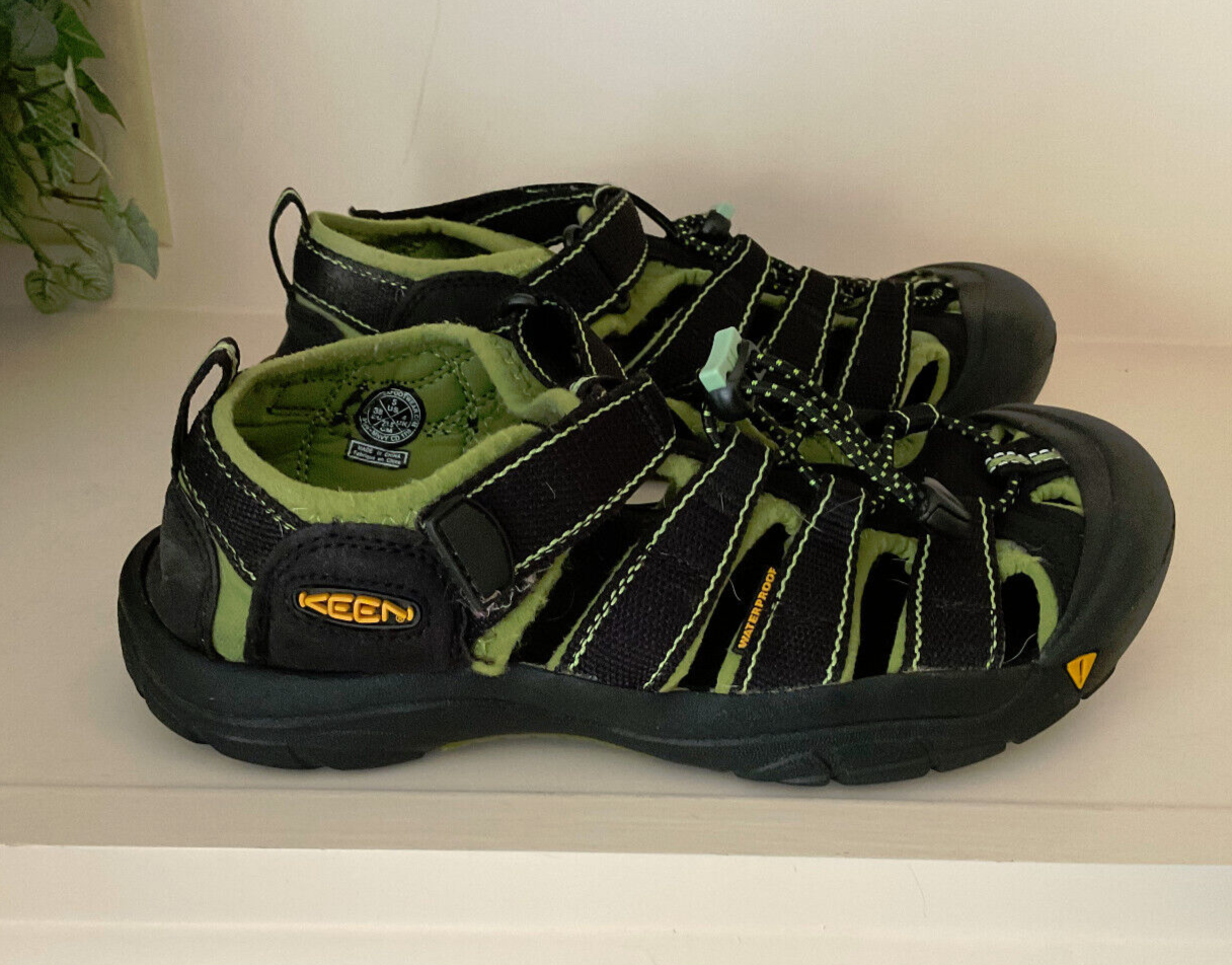 Scarpe sandali Keen donna taglia 5 nero verde punta chiusa impermeabili trail escursionismo