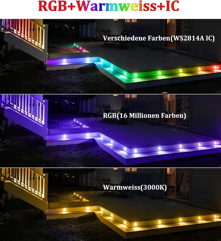 Adressierbare WIFI LED Einbaustrahler RGBW IC Bodenleuchte Gartenstrahler IP67 - Bild 2 von 4