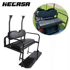 Flip Rear Seat Kit w/Roof Support For 2004-up Club Car Precedent Tempo Golf Cart