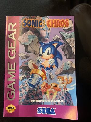 Sonic the Hedgehog Chaos Sega Game Gear Instruction Manual Booklet ONLY ...