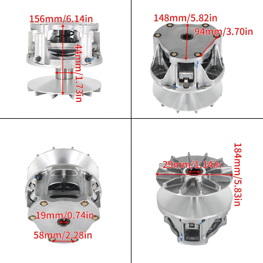 Kit puleggia variatore frizione per Polaris RZR 800 EFI 2008-2009 1322743 - Immagine 2 di 4
