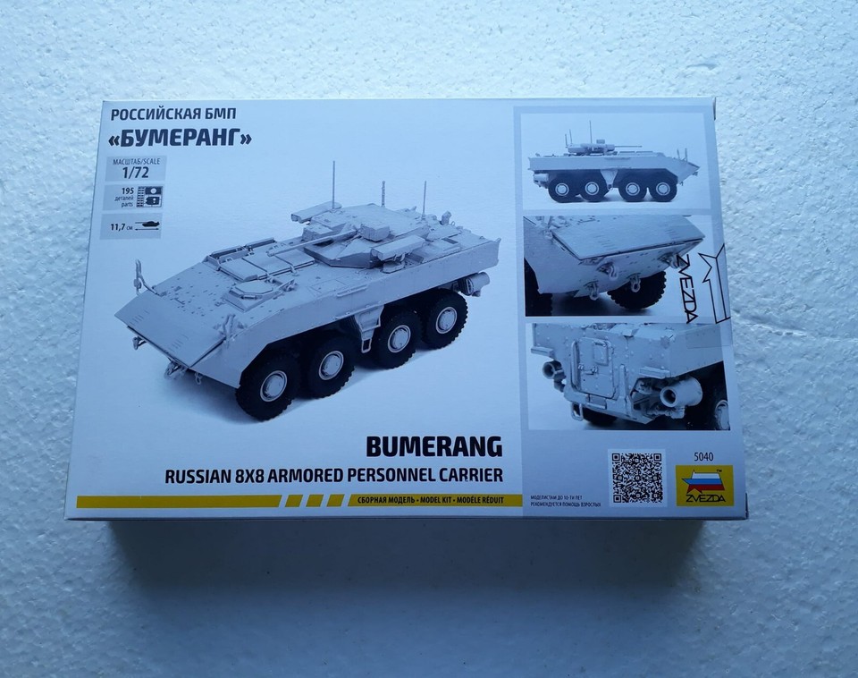 Zvezda 1:35 Scale Russian Bumerang 8x8 Armored Personnel Carrier