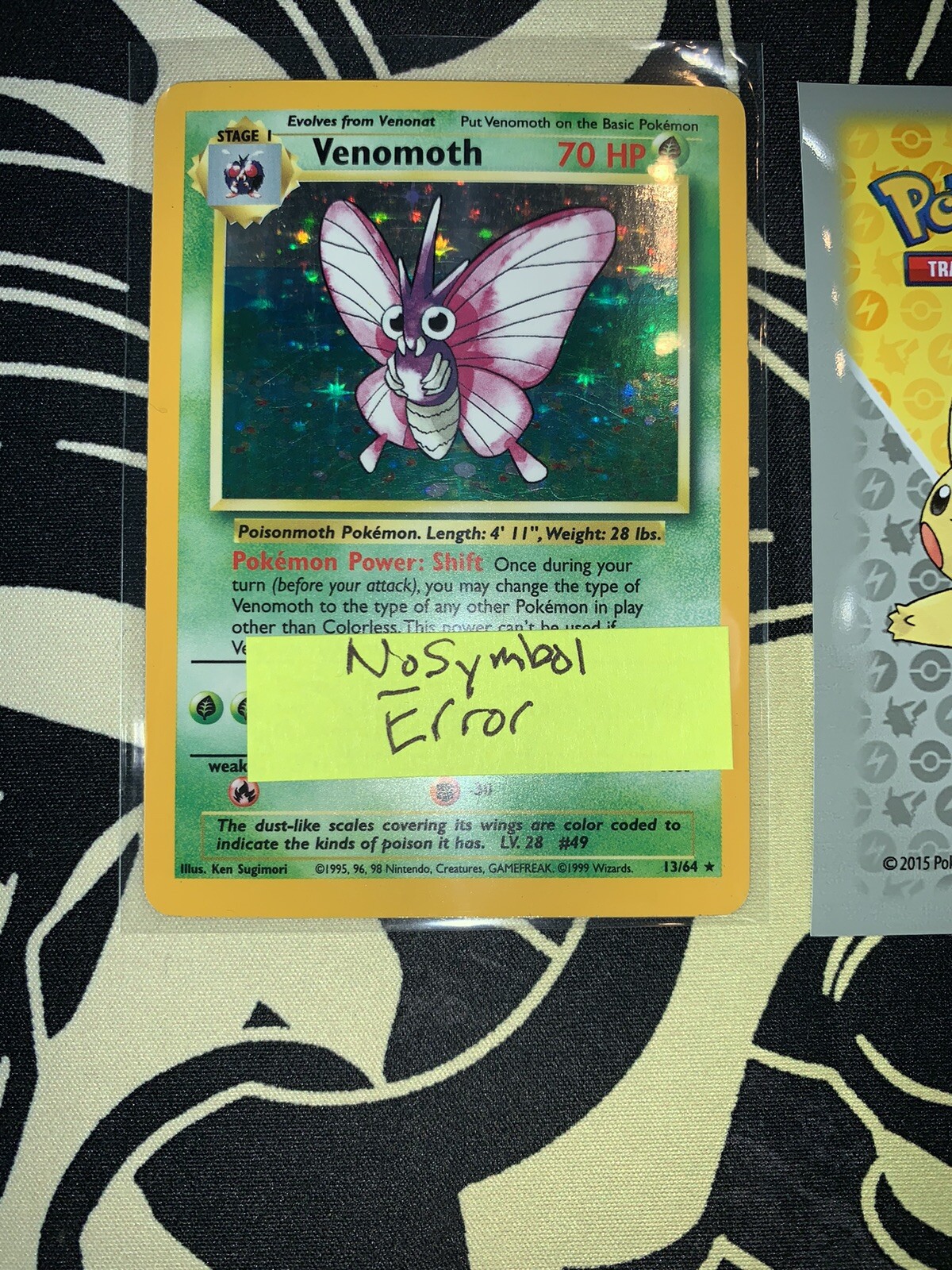 1999 Pokemon Venomoth Jungle 13/64 Holo Rare No Symbol Error WOTC 137 💎NM💎