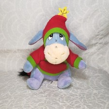 Disney Store Eeyore Plush In Hickory Hoodie 7.5" With Tag