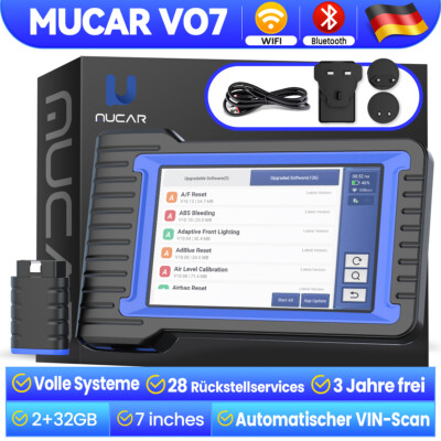 2024 MUCAR VO7 ECU KODIERUNG Auto Auslesegerät KFZ OBD2 Diagnosegerät Scanner DE