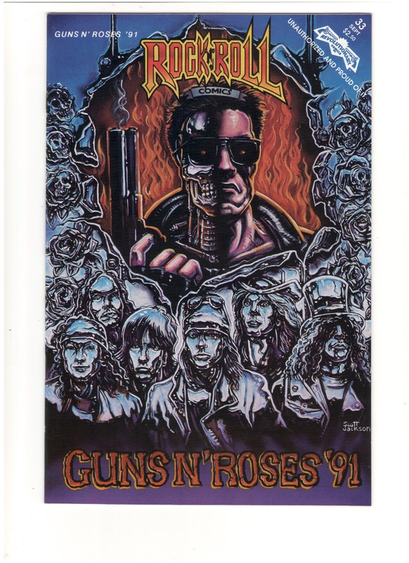 GUNS N ROSES, ROCK N ROLL COMICS #33, COVER ARTIST SCOTT JACKSON, BRAND NEW