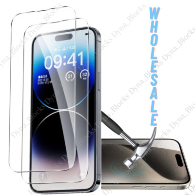 For iPhone 15 14 13 12 11 Pro XS XR X 8 Plus Tempered Glass Screen Protector Lot