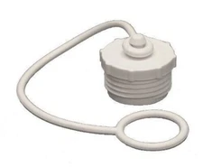 Aqua Pro 27838 Fresh Water Hose Cap Male Plug Strap 3/4 Inch White RV