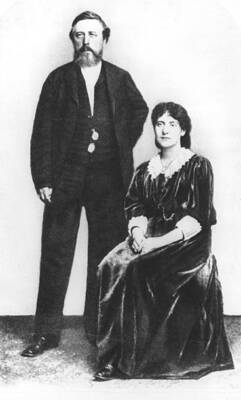 Wilhelm Liebknecht With Tussy Marx 1870 Old Photo