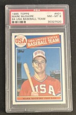 1985 Topps Mark McGwire Baseball USA Rookie Card (RC) #401 A’s Cardinals PSA 8