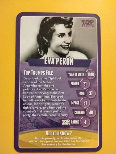 2020 Top Trumps GREAT WOMEN (you pick) pack fresh cards Free Shipping - Picture 6 of 32