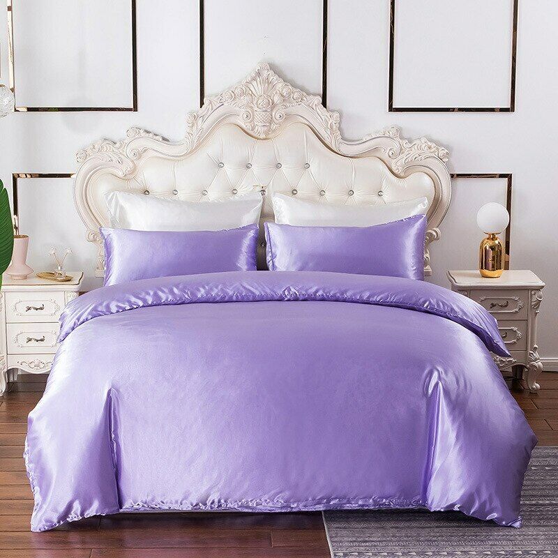 Solid Color Comforter Bedding Set Home Duvet Cover Queen King Size Bed Linen Set Regularne oferty sklepu