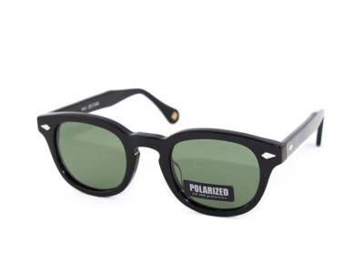 X-LAB 8004 Muscot Style Polarized Sunglasses 01.6266 Black Green G15