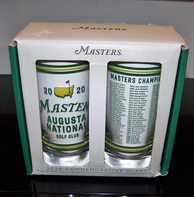 NEW 2020 MASTERS AUGUSTA NATIONAL GOLF CLUB Beer Bar Drinking Glass Souvenir Set
