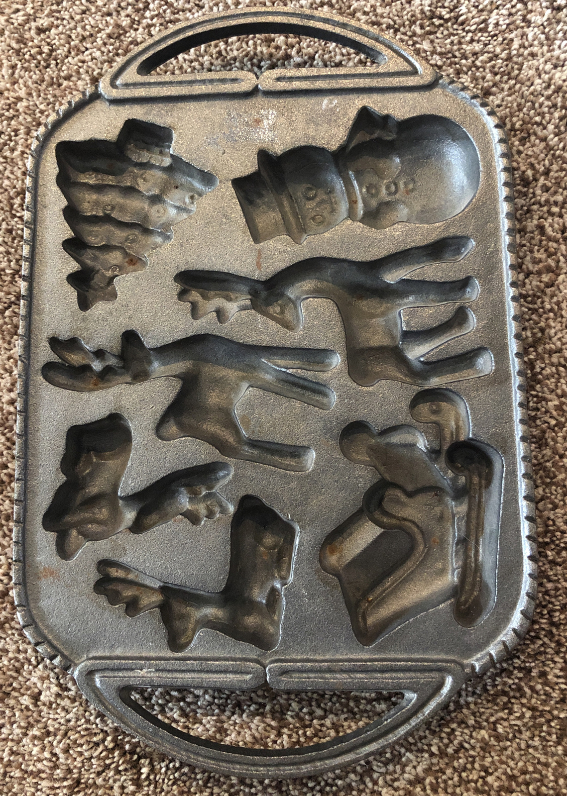 Heavy Cast Iron Reindeer Christmas Cookie/Candy Baker Holiday Mold eBay