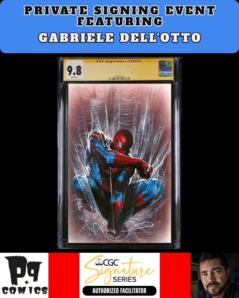 AMAZING SPIDER-MAN #8 1:100 VIRGIN GABRIELE DELL'OTTO SIGNED