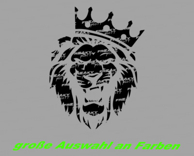 Löwe Aufkleber 10cm Sticker König Lion King Löwenkopf Auto Cartoon Tuning KFZ