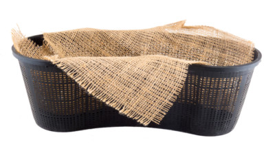 Jute Pflanztuch 45 x 45 Wasserpflanzenkorb Seerose Teichpflanzenkorb Gartenteich