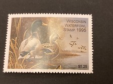ICOLLECTZONE US Wisconsin 1995 Duck Stamp VF NH