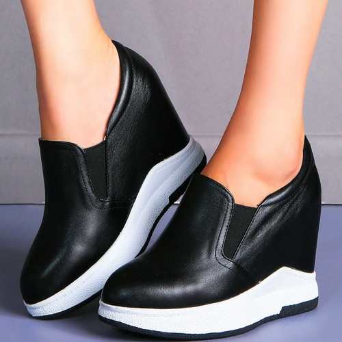 Ankle Boots Women Cow Leather Platform 