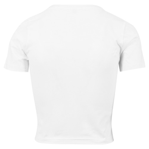 Mister Tee Ladies Tribal Cropped Tee Top White Reflective Print - Picture 2 of 12
