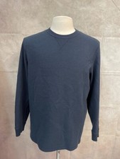 Eddie Bauer Men's Blue Long Sleeve Henley Casual Knit Sweater Size L