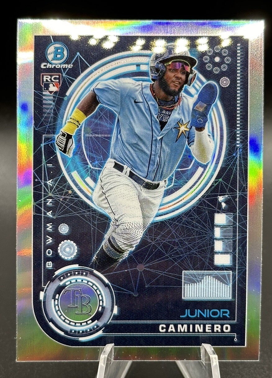 2024 Bowman Chrome Junior Caminero Rookie Bowman AI #BAI-20 Chrome Refractor