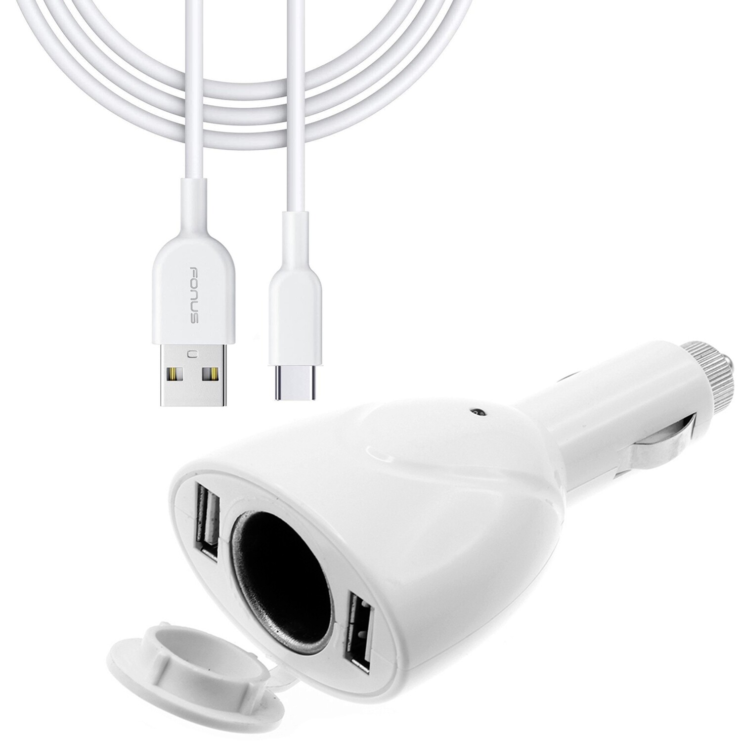 For Samsung Galaxy S24/Ultra/Plus - 6ft Type-C Cable 2-Port USB Charger Power