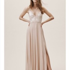BHLDN Sadia Dress (Blush) size 4 - New With Tags (NWT) / embroidered / elegant