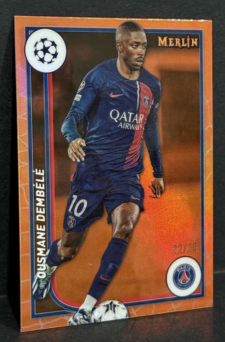 Topps Match Ball Auto デンベレ DEMBELE 直筆サイン OUSMANE DEMBELE Match Ball Auto 2022-23 Topps Chrome Merlin