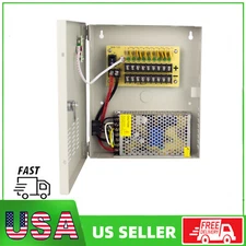 Ultrapoe 9CH DC12V 10A Power Supply Box Distribution For CCTV Security Camera